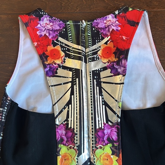 Wow Couture Womens Dress Bodycon Sz S Floral - Picture 4 of 4
